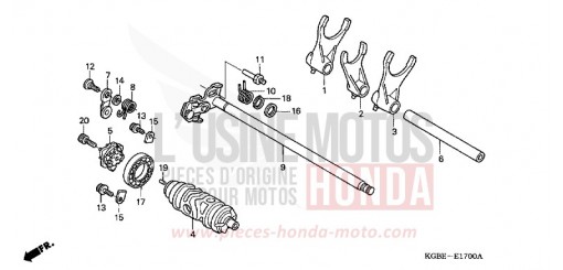 GEARSHIFT DRUM VT125C1 de 2001